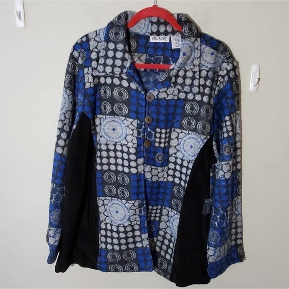 Blair‎ quilt look button up jacket blazer plus size 2X - Picture 1 of 6
